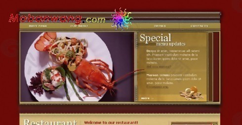 海鲜餐厅网页模板