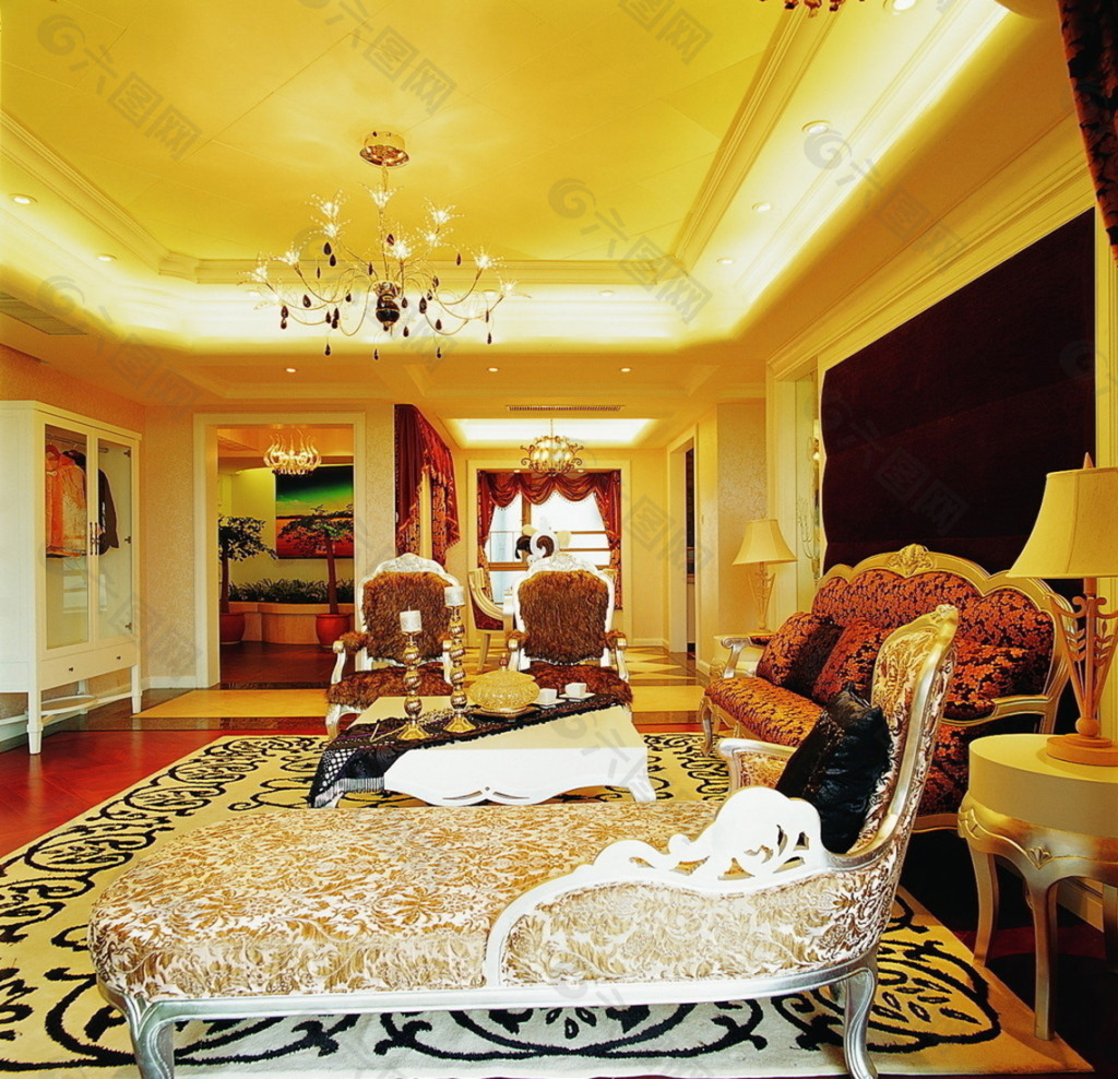 金色客厅装饰装修素材免费下载(图片编号:1998453)-六图网