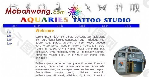 纹身设计简单网页模板