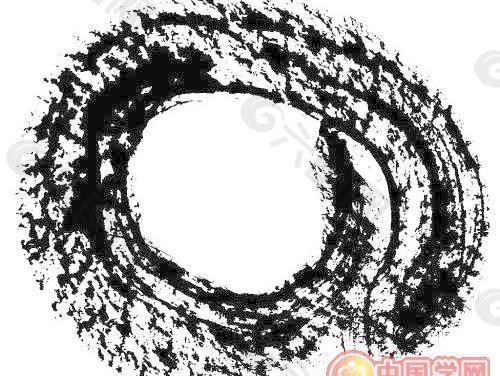 传统水墨点墨
