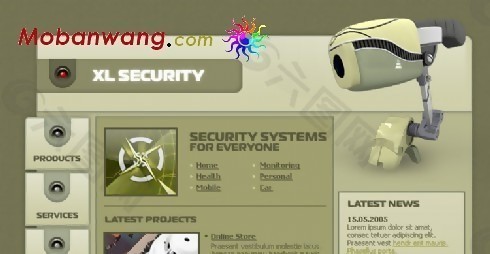 安全监控器材公司网页模板