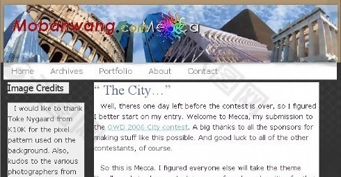 麦加城市信息网页模板