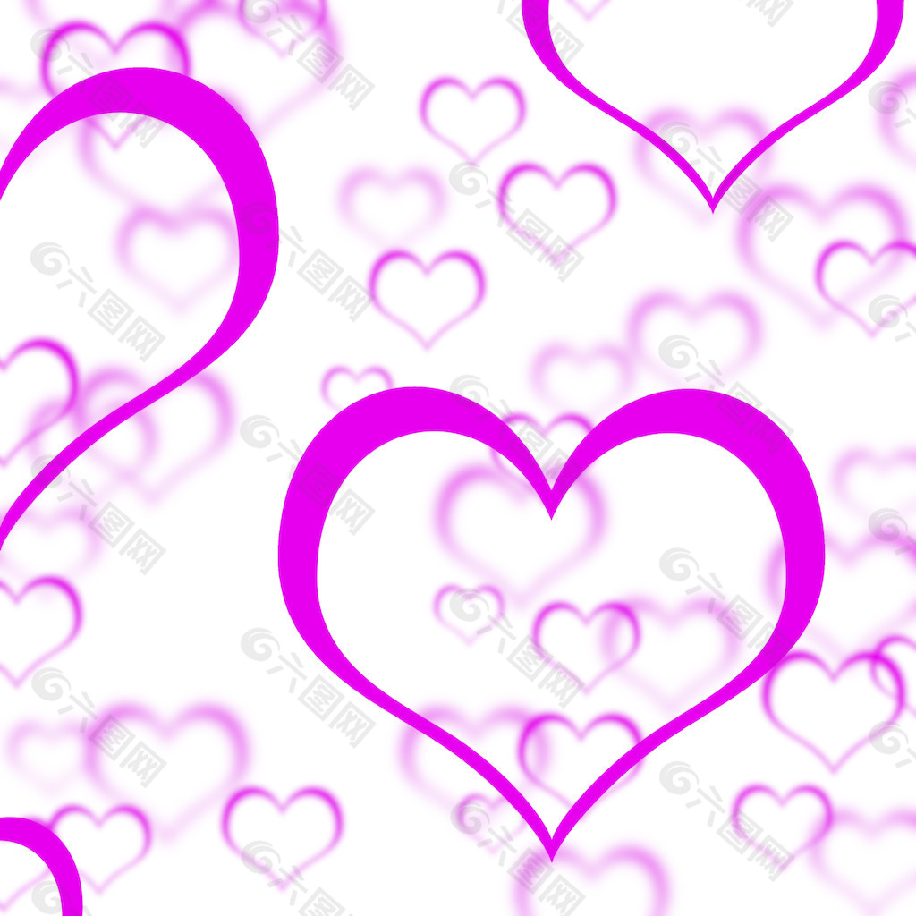 紫心背景显示爱浪漫的情人