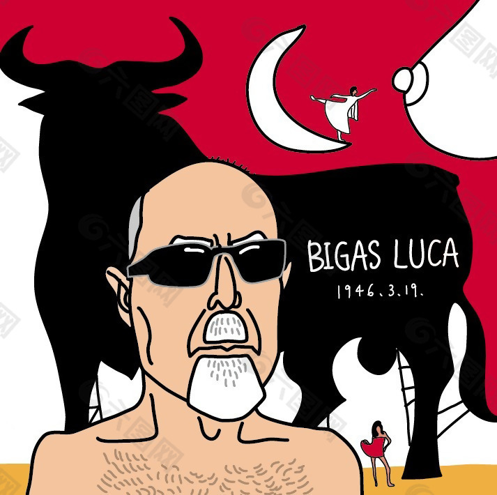 插画 新锐插画师 人物 Bigas luca 免费素材