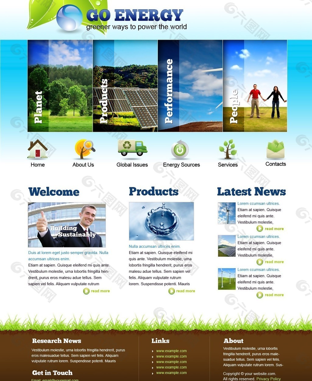 自然能源企业网站模板