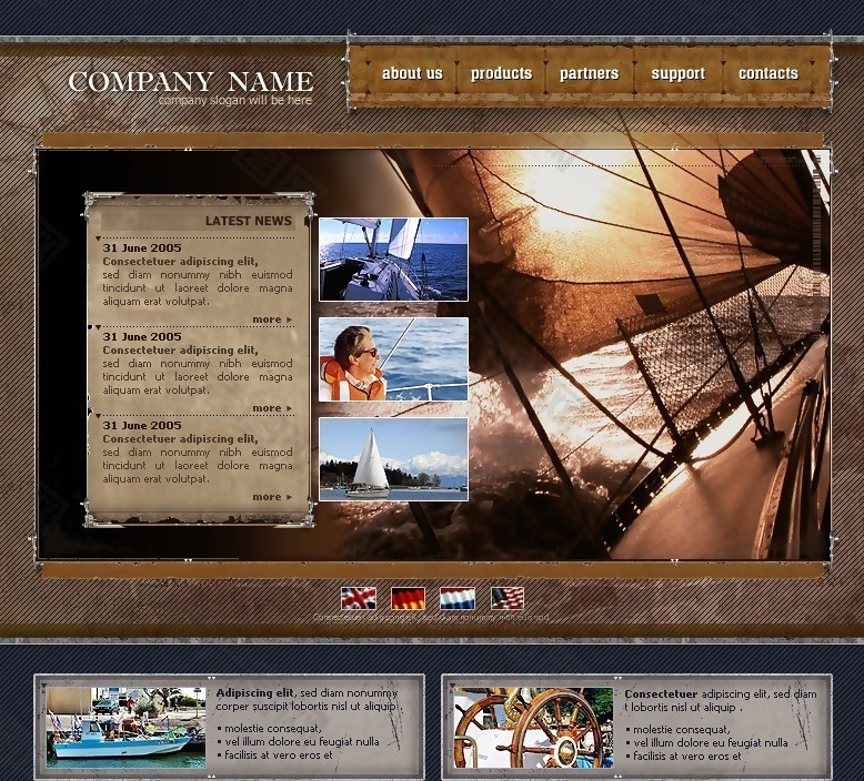 世界七大洋旅行网页模板