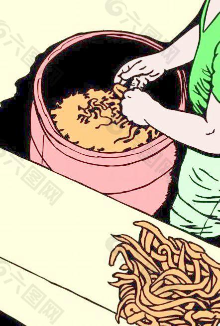 食品食物卡通漫画