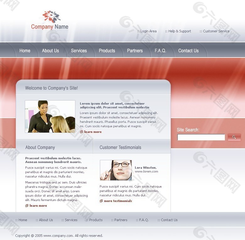 简单专业企业服务网站模板