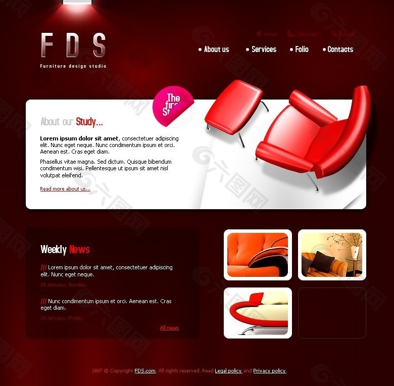 创新家具设计公司网页模板