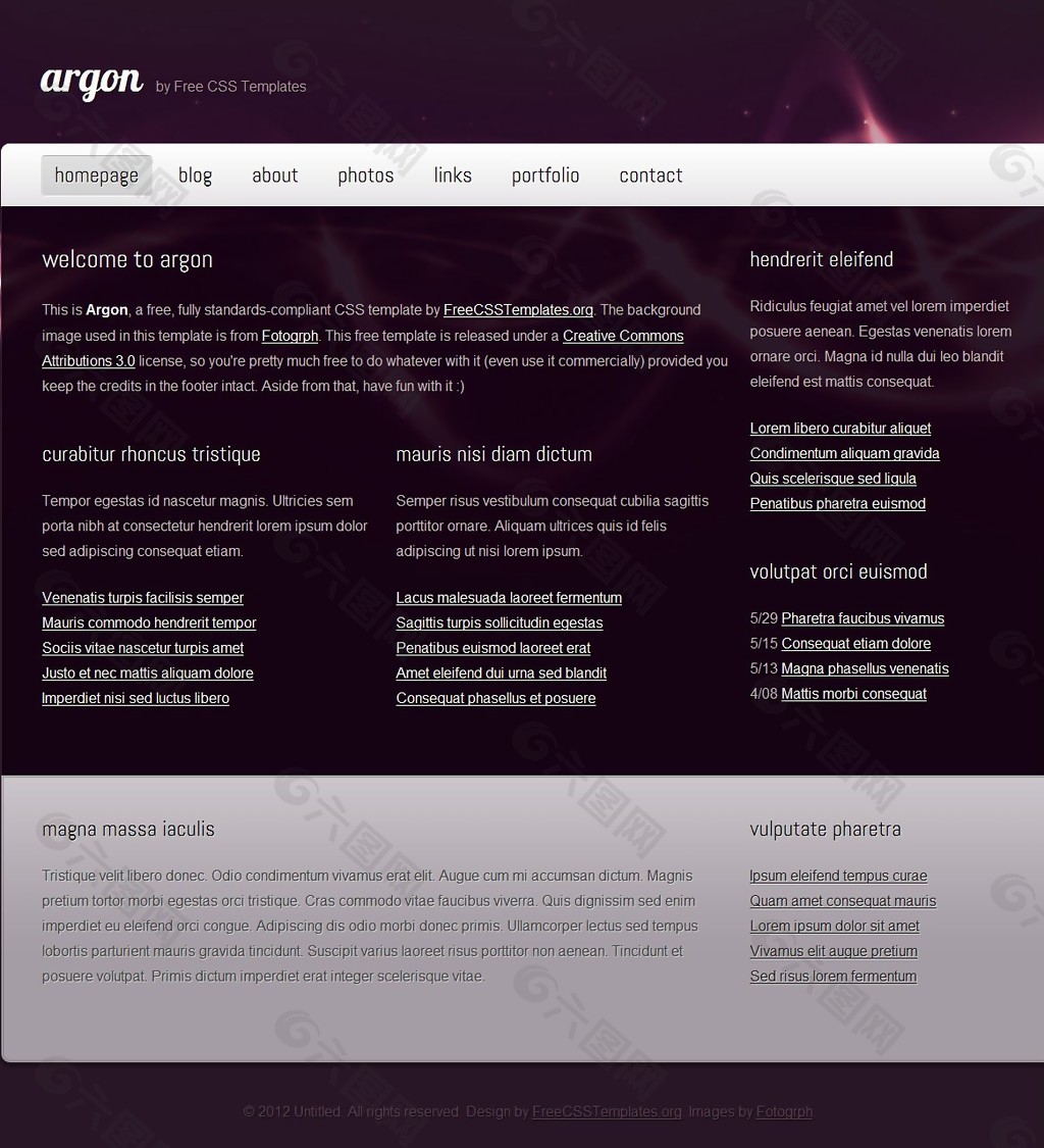 紫色梦幻企业信息网页模板