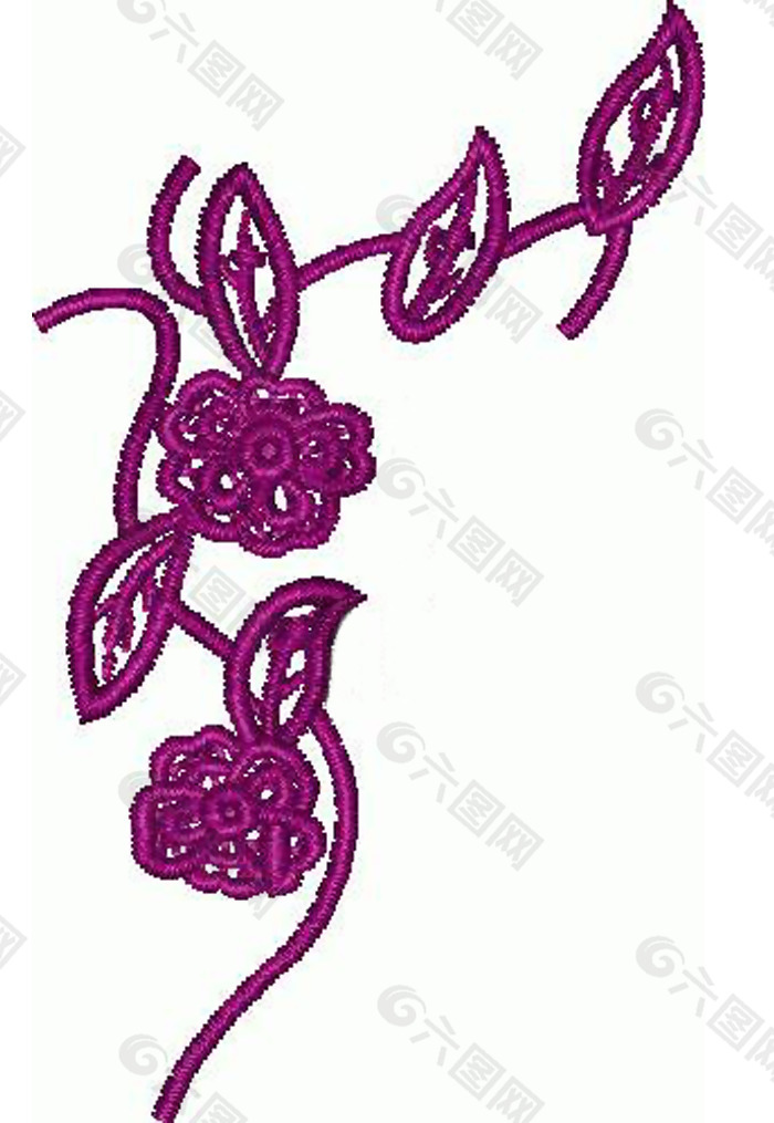 绣花 花纹 花朵 免费素材