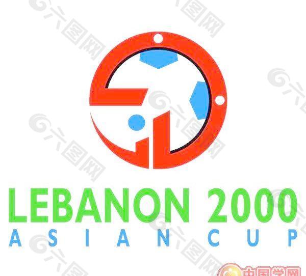 矢量2000黎巴嫩亚洲杯足球赛标志