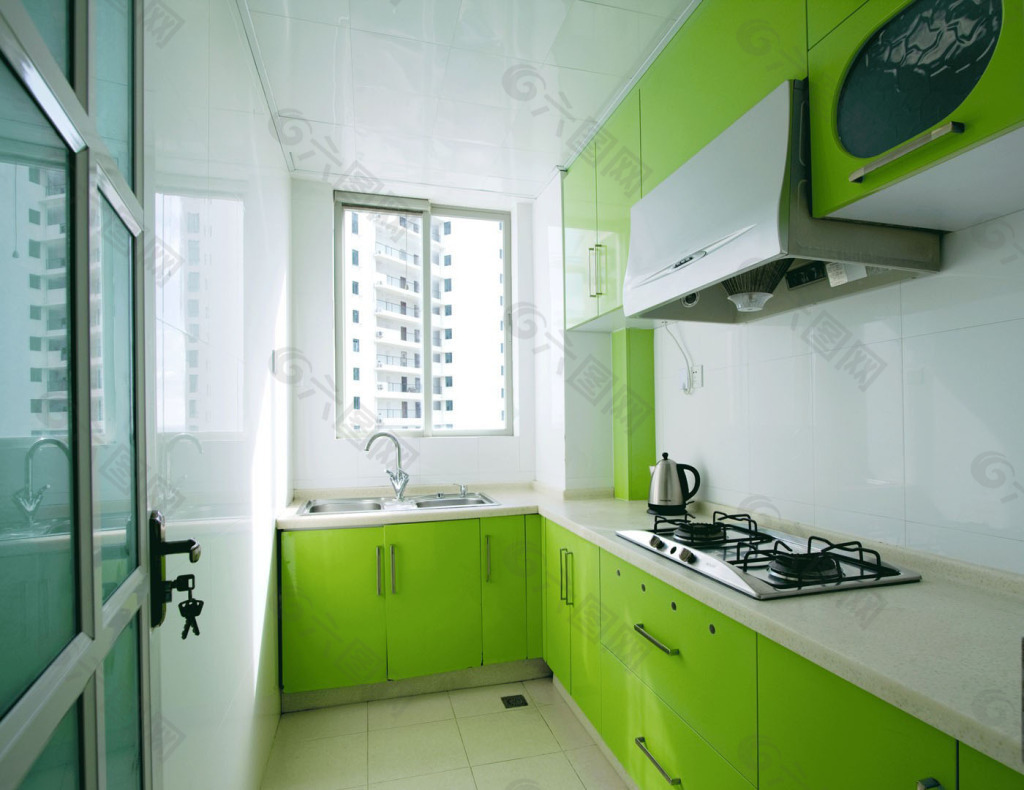 33个清新绿色的厨房设计欣赏 - 设计之家