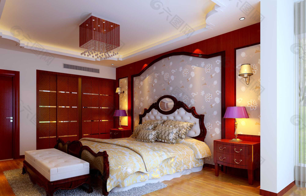 棕色高贵卧室