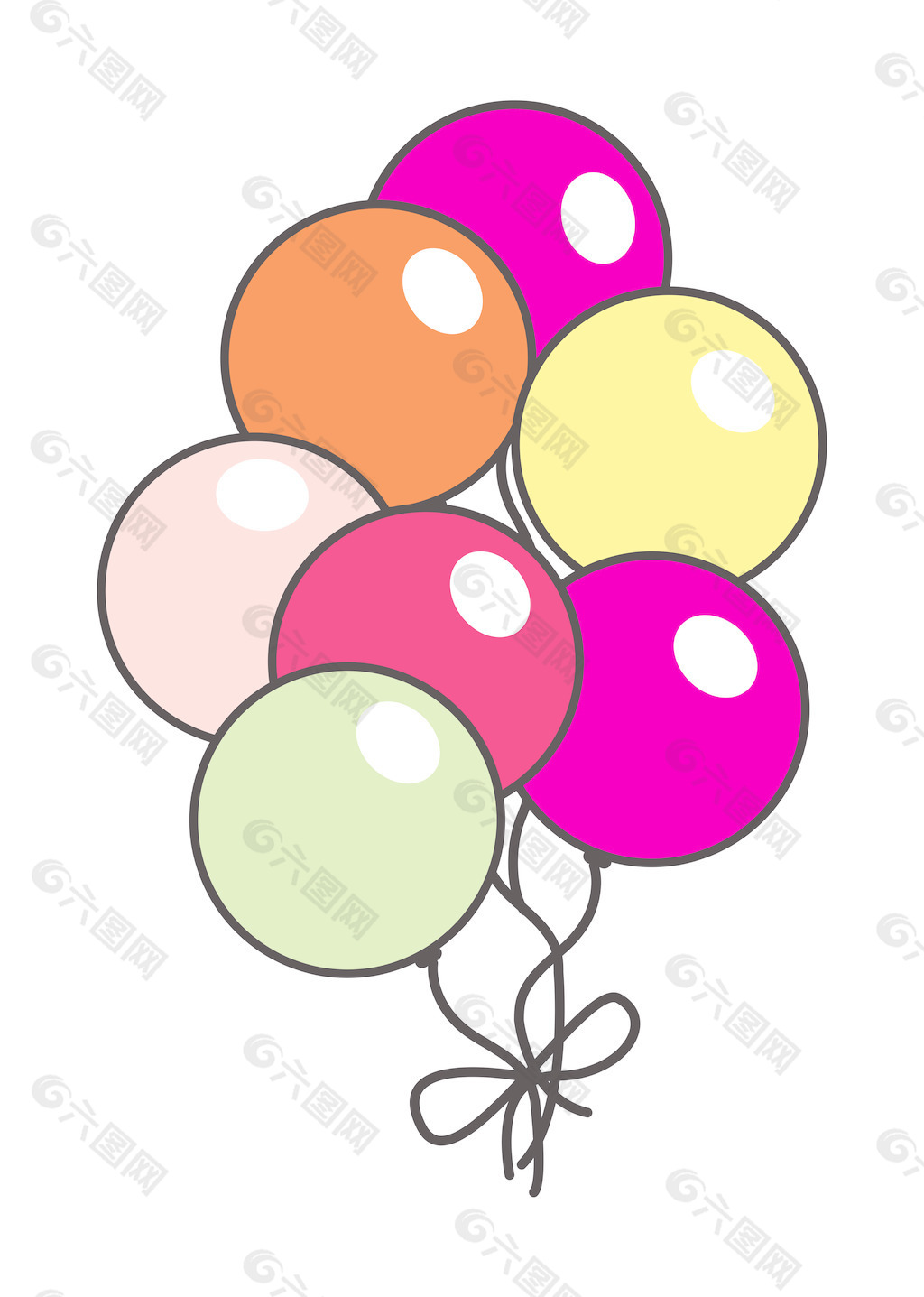 老式的彩色气球束矢量