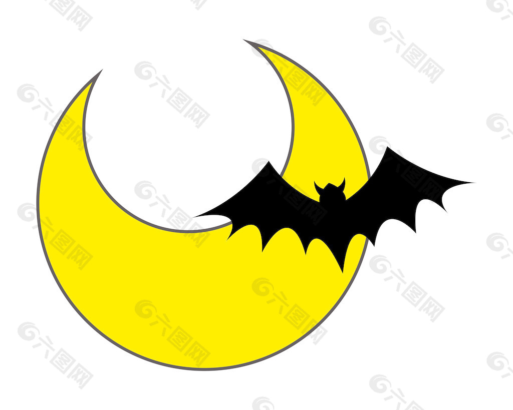 蝙蝠与月亮的背景