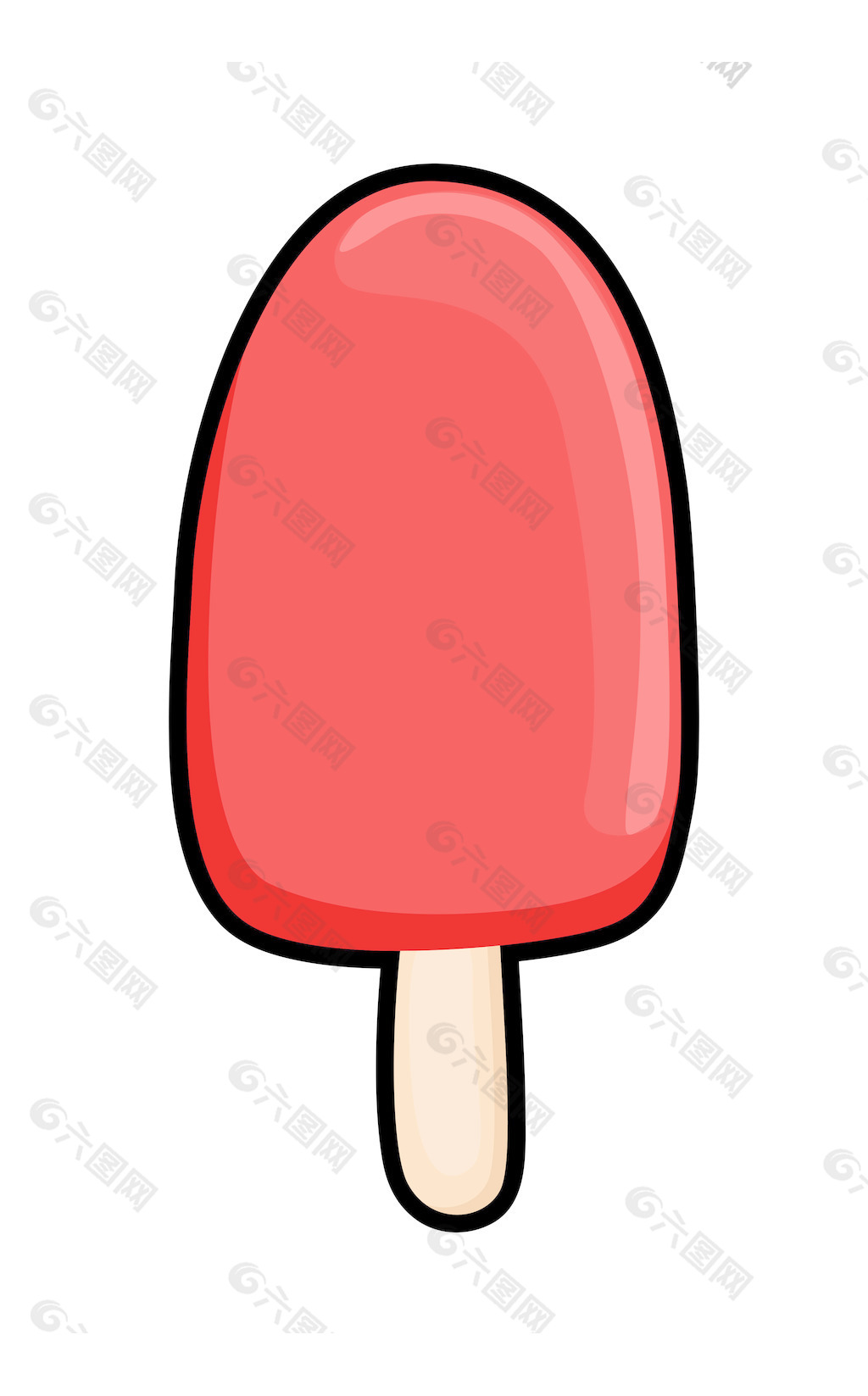 红色的冰淇淋的剪贴画