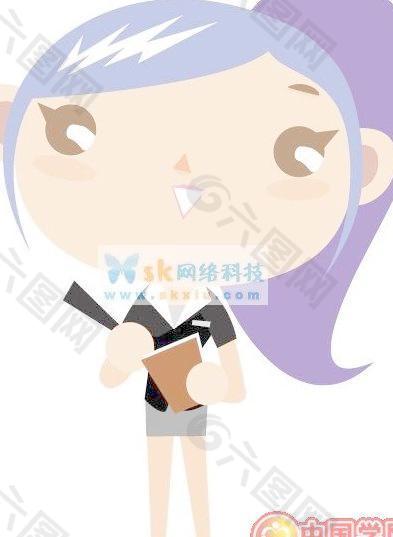 卡通漫画人物矢量图