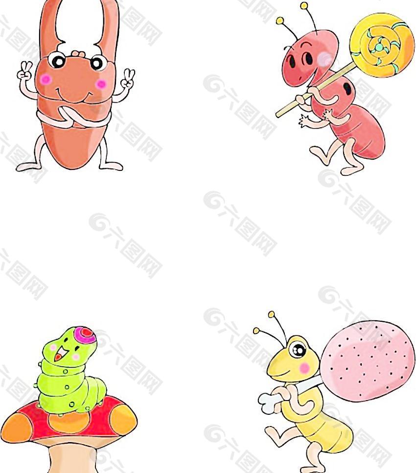 生物 卡通昆虫 昆虫大图片