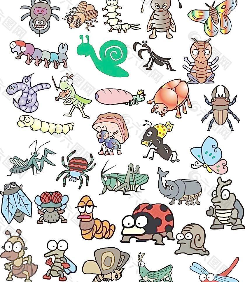 矢量卡通昆虫（1)图片
