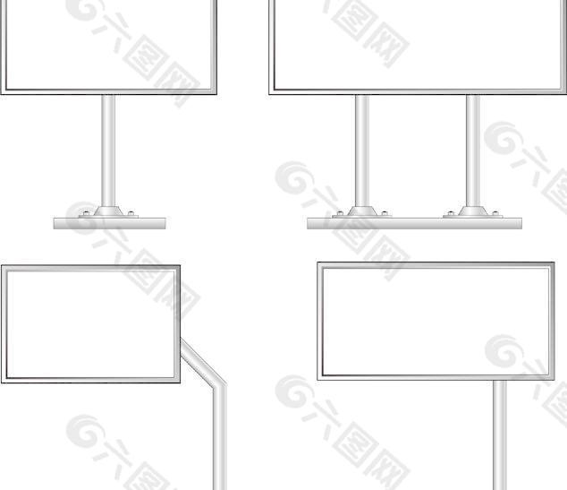 户外大型广告牌矢量图下载