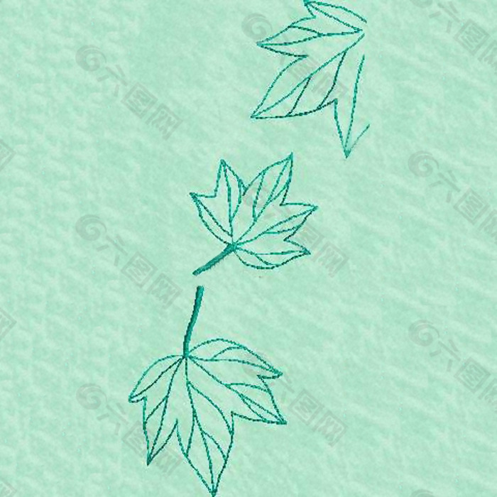 绣花 植物 植物花纹 树叶 免费素材