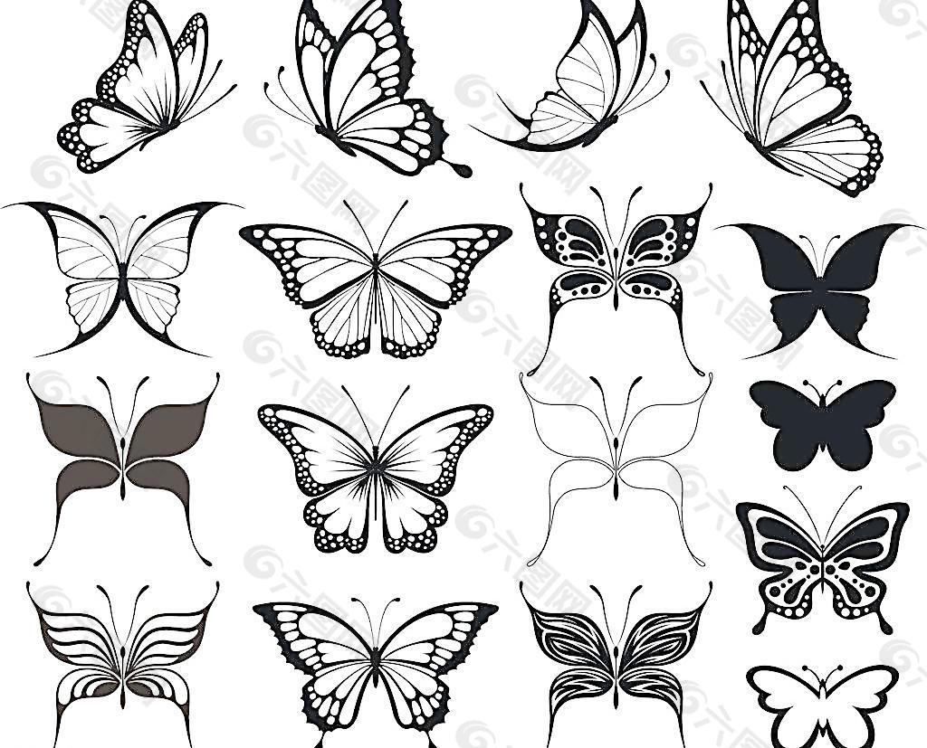 平面构图蝴蝶图片
