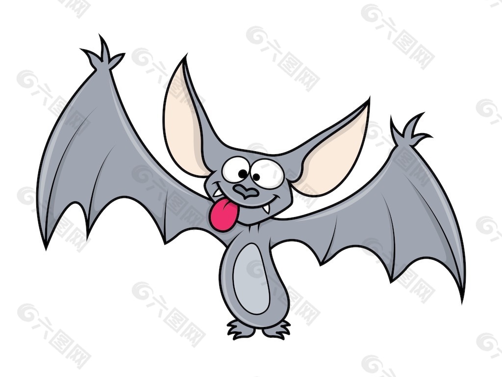 滑稽的蝙蝠-万圣节插画矢量