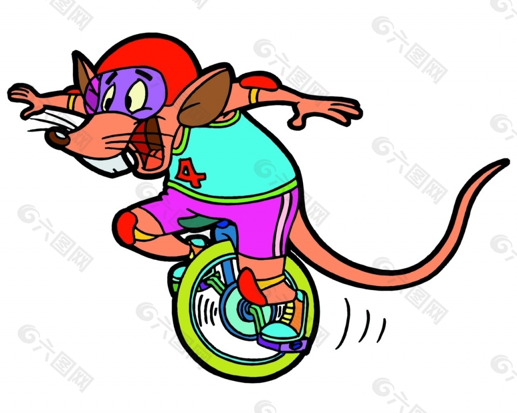 老鼠骑车图片