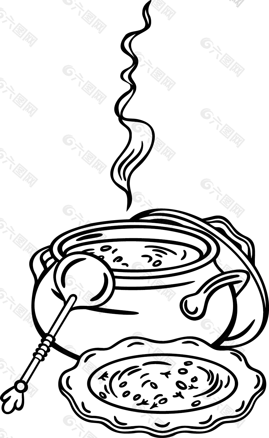 煮在锅里的汤
