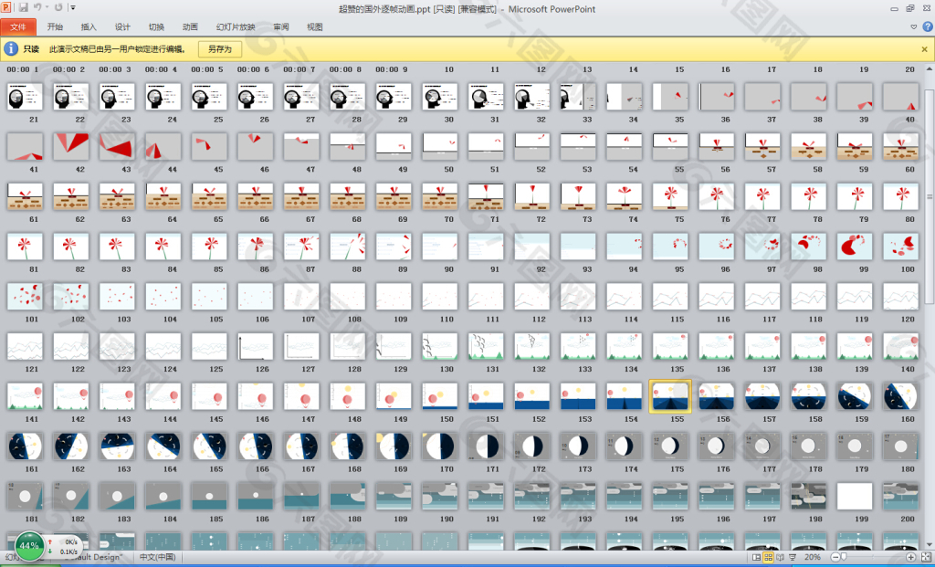 国外410页逐帧动态PPT模板