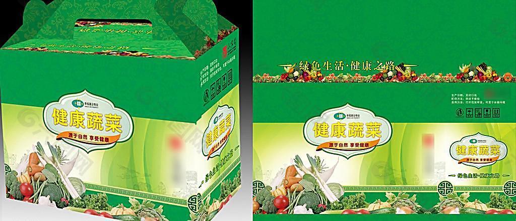 健康绿色蔬菜箱图片