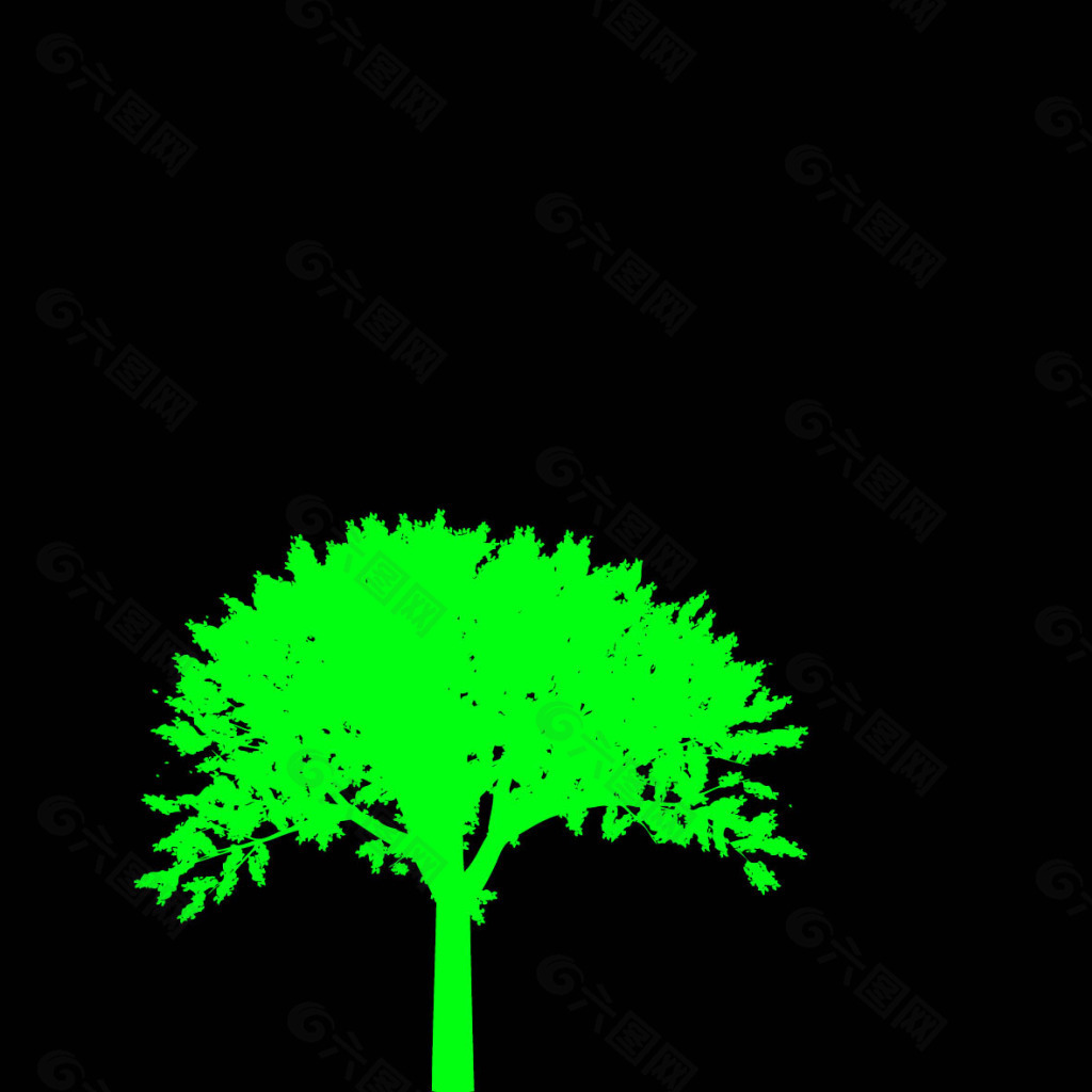 绿色的小树