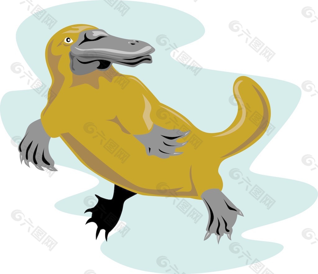 鸭嘴兽卡通孤立可爱的鸭嘴兽插画图片素材_ID:405884224-Veer图库