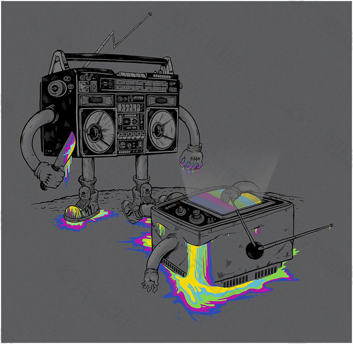 位图 插画 插画师 MadCobra 收音机 免费素材