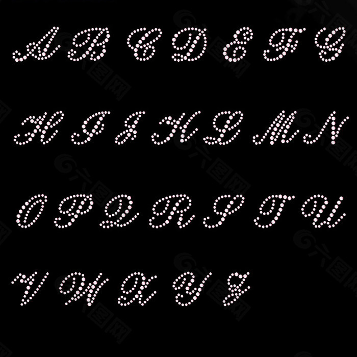 烫钻 文字 英文 字母 免费素材