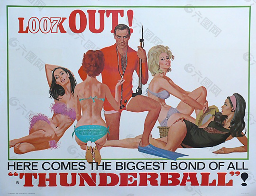 位图 主题 老电影海报 007系列 人物 免费素材