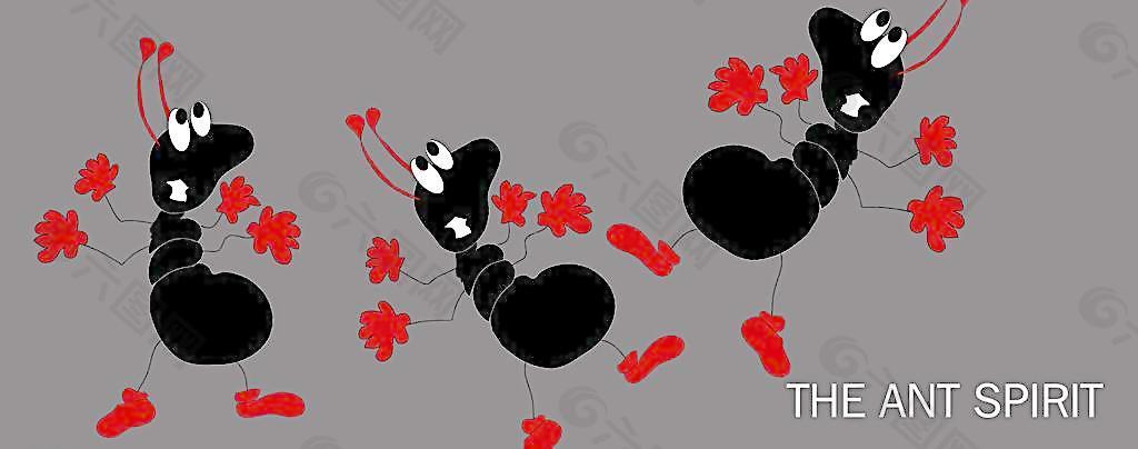 蚂蚁插画漫画系列图片