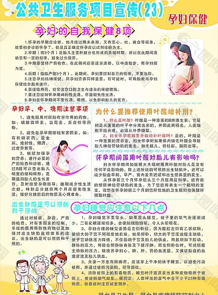 孕产妇管理宣传图片