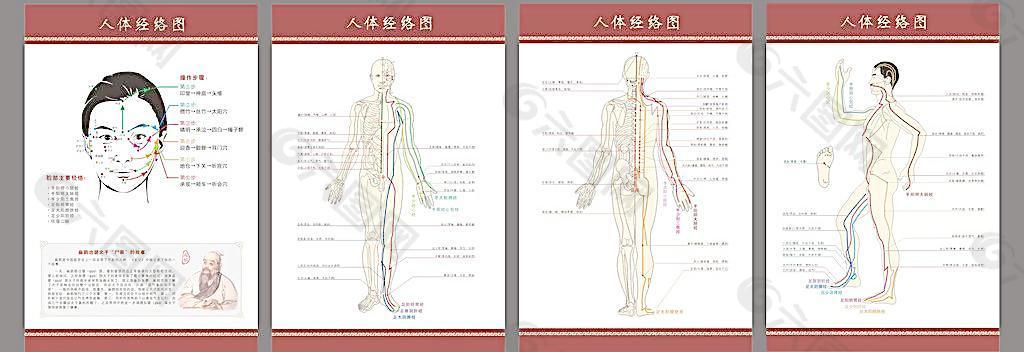 人體經絡圖圖片