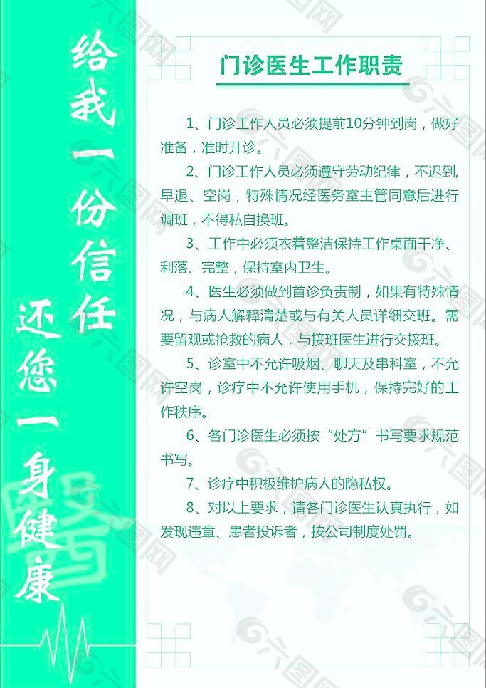 门诊医生工作职责图片