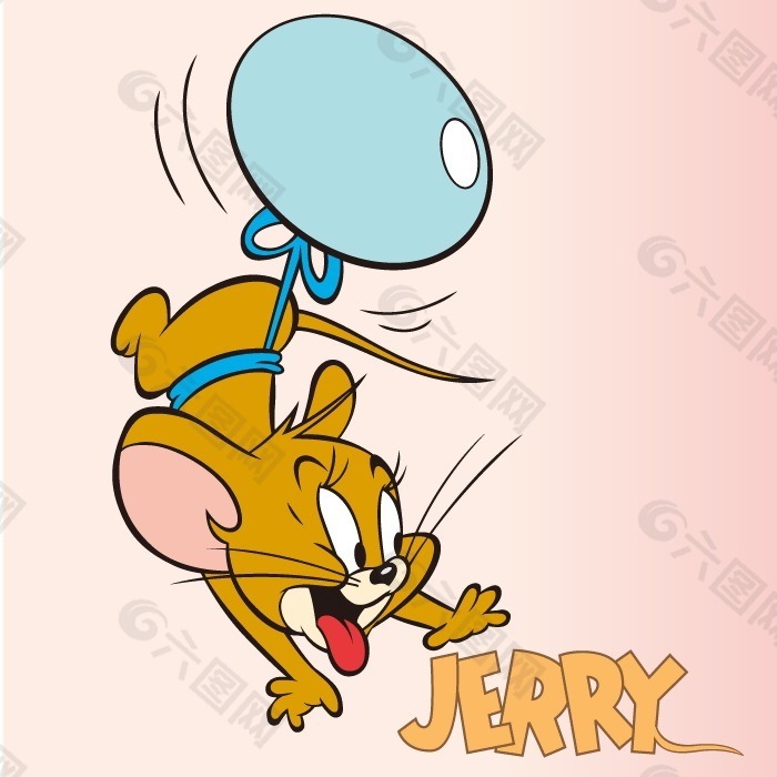 印花矢量图 可爱卡通 卡通形象 猫和老鼠 气球 免费素材