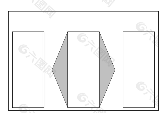 方形夹六边形图形