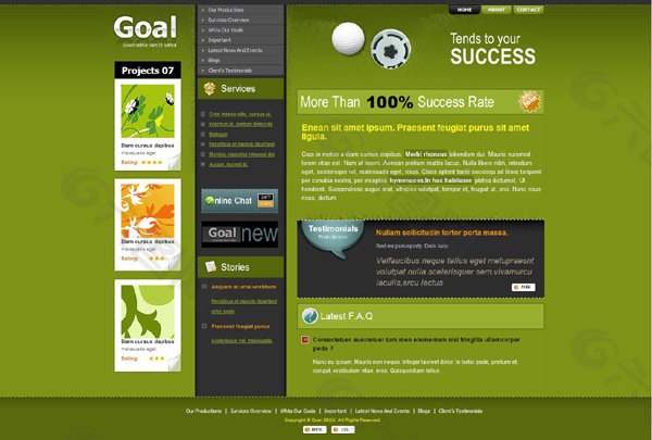 绿色设计html模板