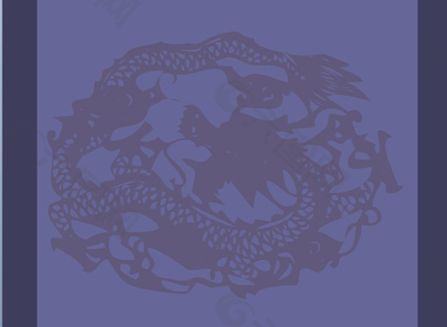 剪纸龙中国风格PPT模板