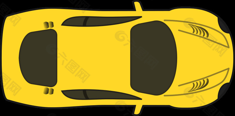 黄色赛车（俯视图）