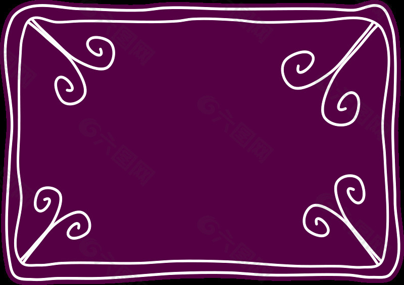 紫色的凭证模板A4