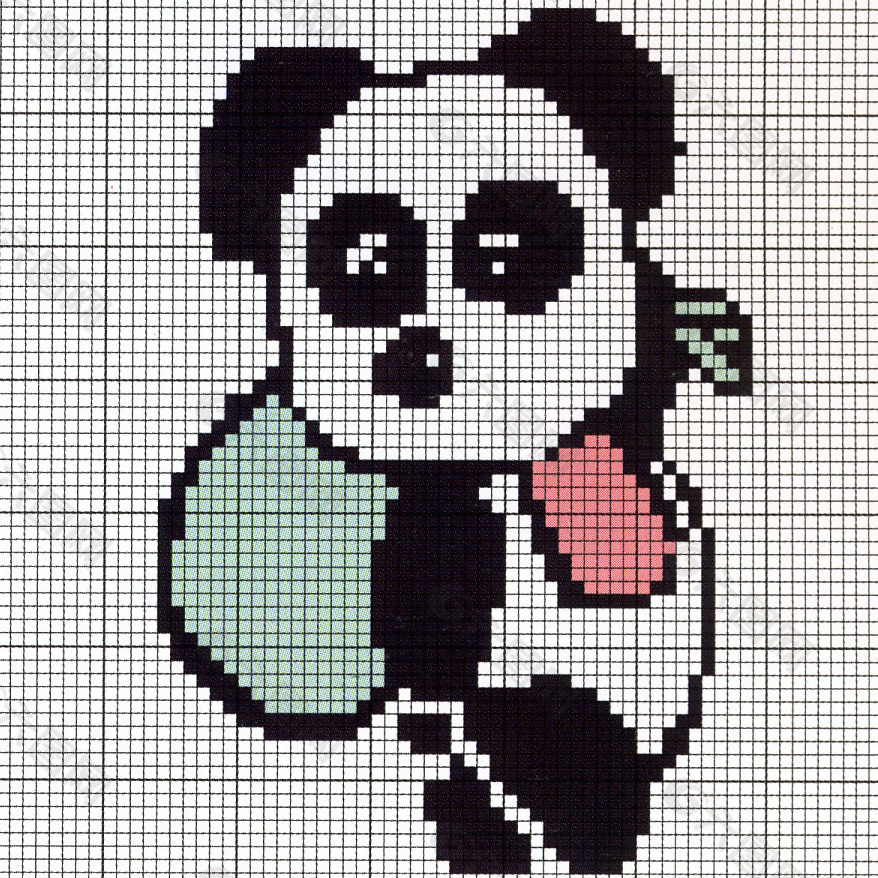 毛衣平针熊猫图案图片
