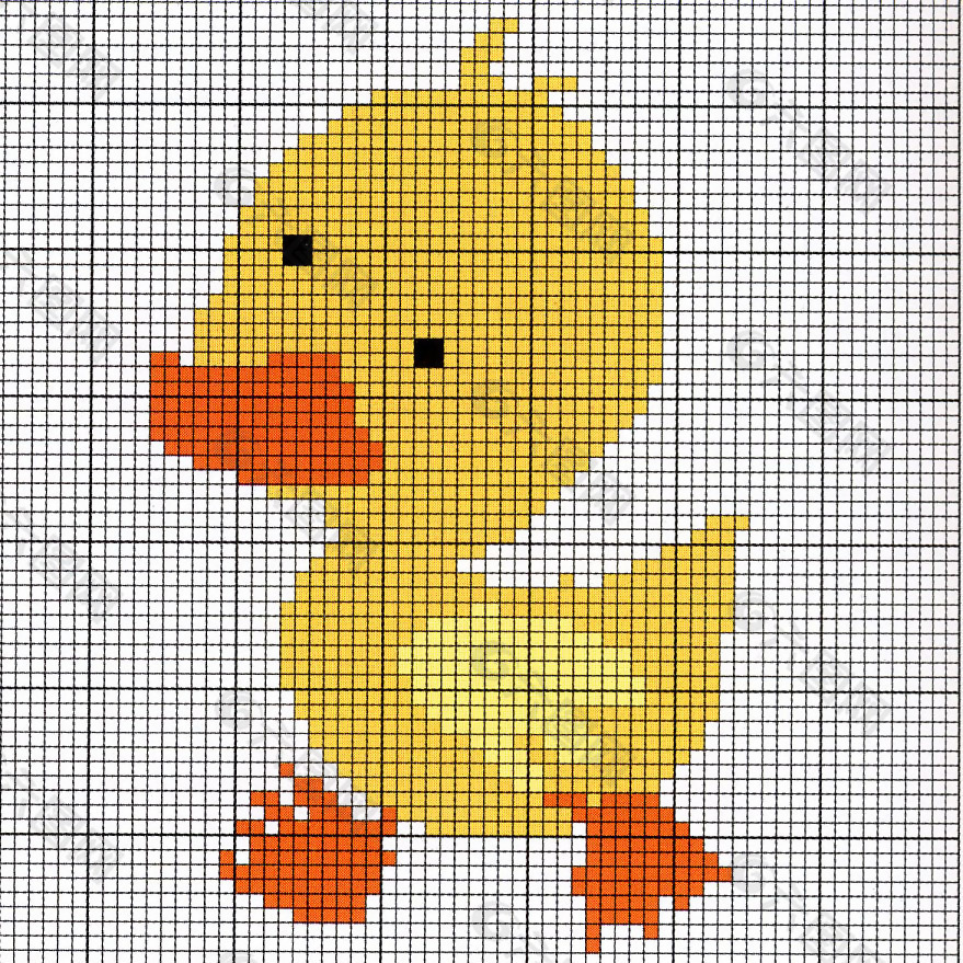 小鸭子图案编织图片