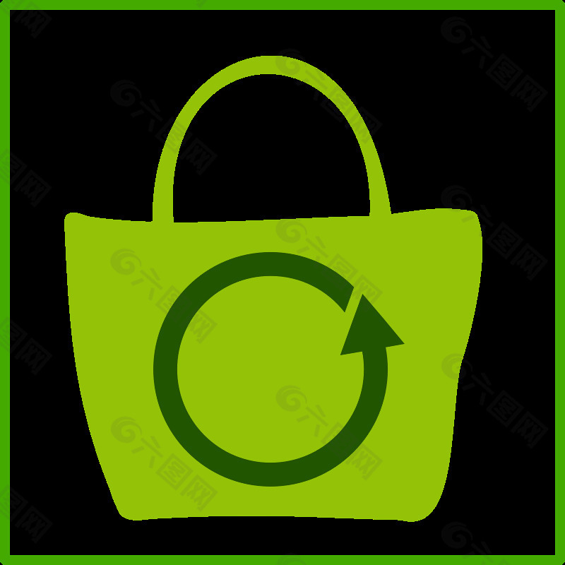生态绿色购物图标